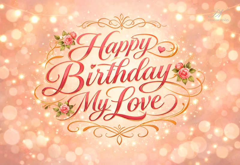Happy Birthday My Love Peach Roses Romantic Greeting Happy Birthday My Love Peach Roses Romantic Greeting