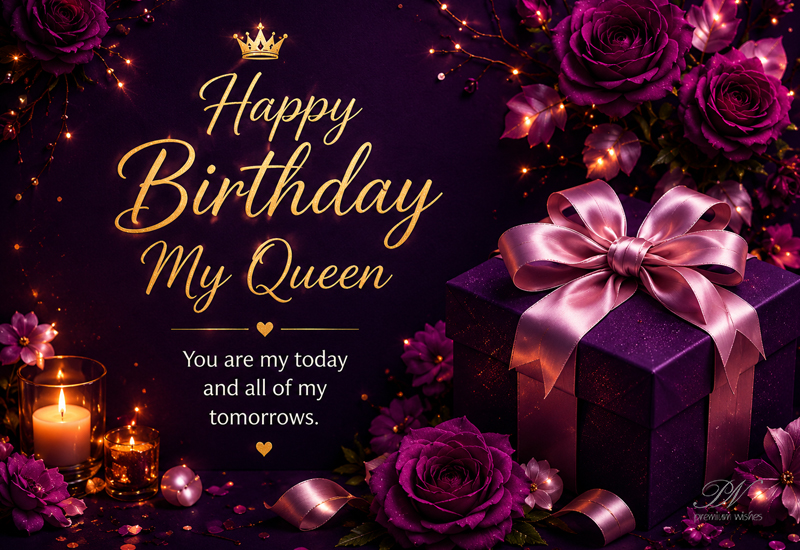 Happy Birthday My Queen Birthday for Her Greeting Happy Birthday My Queen Birthday for Her Greeting