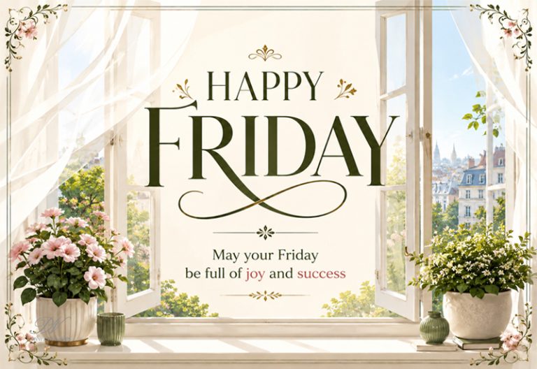 Happy Friday Open Window Joy and Success Greeting Happy Friday Open Window Joy and Success Greeting