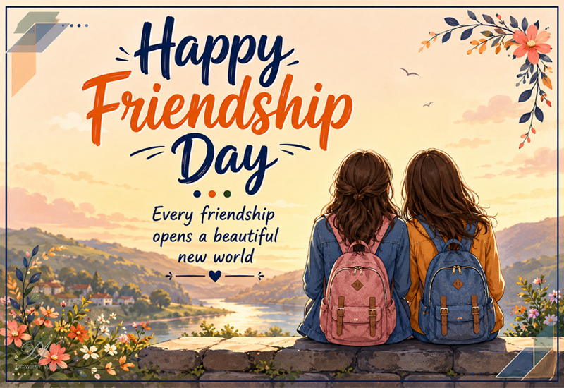 Happy Friendship Day Beautiful New World Girls Greeting