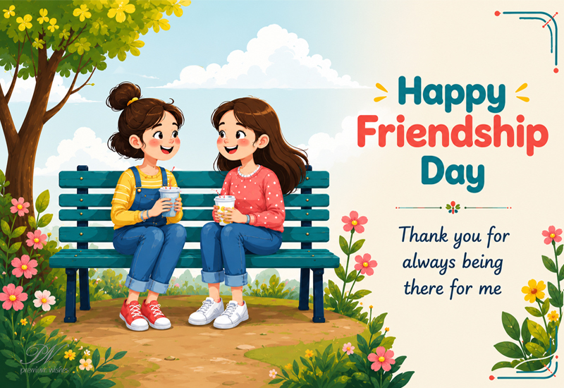 Happy Friendship Day Thank You for Always Being There Greeting