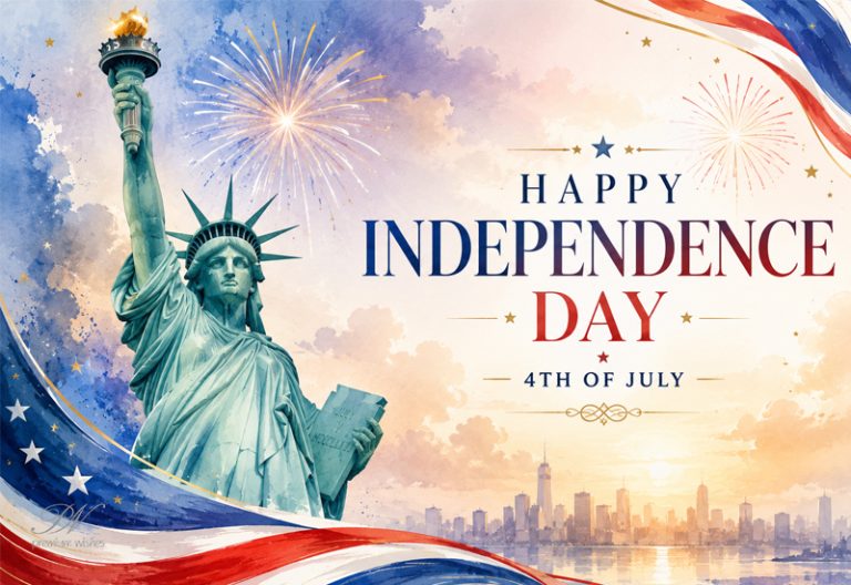 Happy Independence Day 4th of July Statue of Liberty Greeting