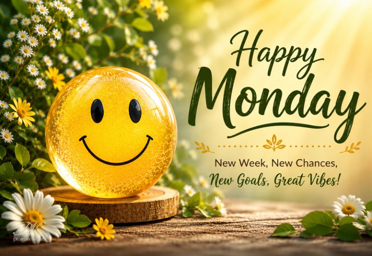 Happy Monday Smiley Ball New Week New Chances Greeting Happy Monday Smiley Ball New Week New Chances Greeting
