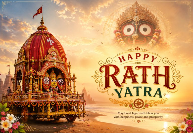 Happy Rath Yatra Lord Jagannath Rath Blessings Image