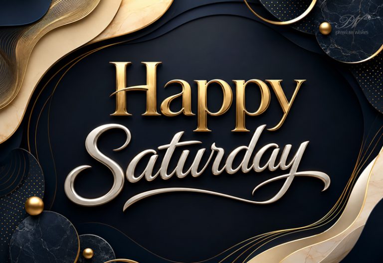 Happy Saturday Luxury Black and Gold Greeting Image Happy Saturday Luxury Black and Gold Greeting Image