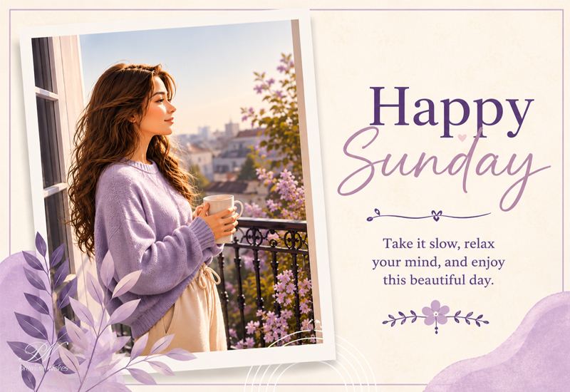 Happy Sunday Take It Slow Relax and Enjoy Greeting