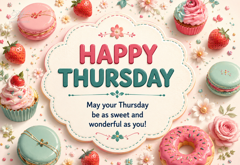 Happy Thursday Sweet and Wonderful Dessert Greeting