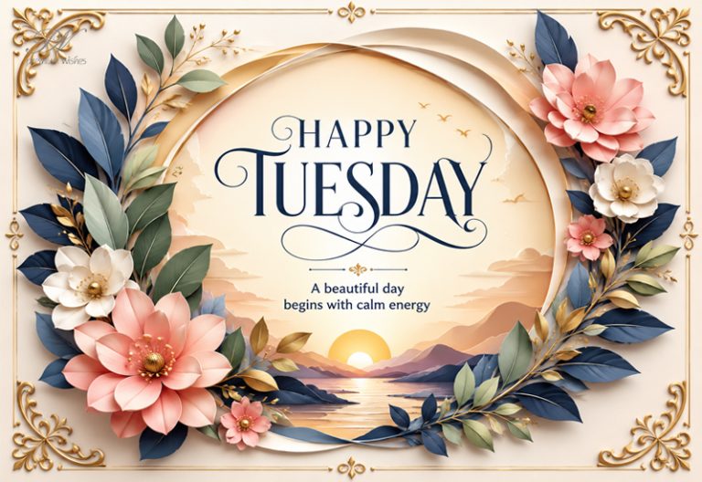 Happy Tuesday Calm Energy Floral Sunrise Greeting Happy Tuesday Calm Energy Floral Sunrise Greeting