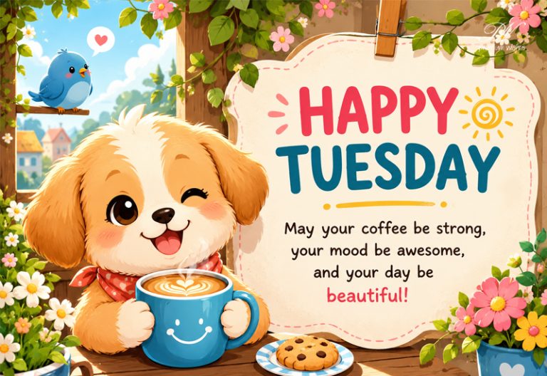 Happy Tuesday Strong Coffee Awesome Mood Beautiful Day Greeting Happy Tuesday Strong Coffee Awesome Mood Beautiful Day Greeting