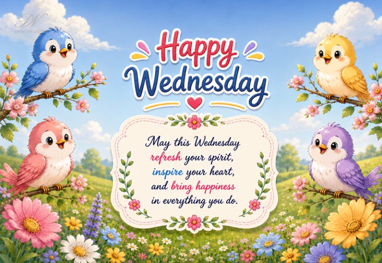 Happy Wednesday Birds Refresh Your Spirit Greeting Happy Wednesday Birds Refresh Your Spirit Greeting