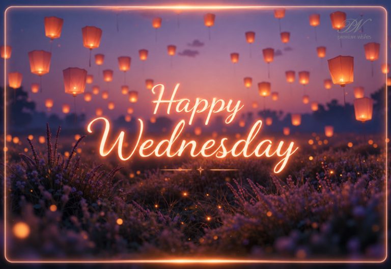 Happy Wednesday Floating Lanterns Evening Greeting Happy Wednesday Floating Lanterns Evening Greeting