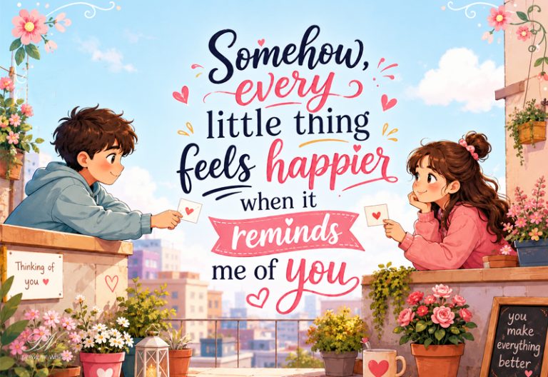Somehow Every Little Thing Feels Happier Love Message Somehow Every Little Thing Feels Happier Love Message