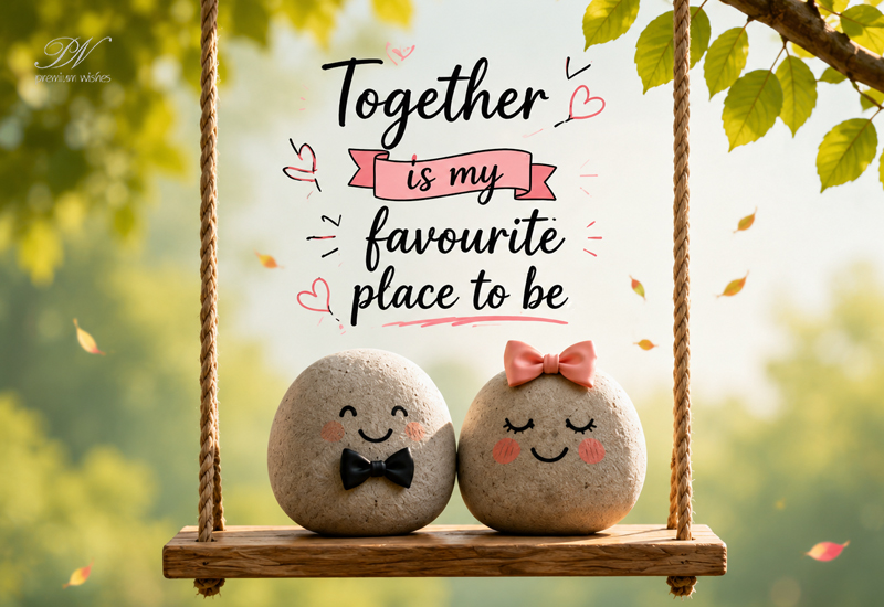Together Is My Favourite Place to Be Stone Couple Love Greeting