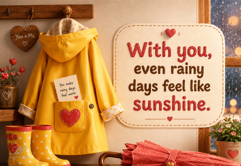With You Even Rainy Days Feel Like Sunshine Love Message With You Even Rainy Days Feel Like Sunshine Love Message