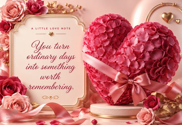 You Turn Ordinary Days Into Something Worth Remembering