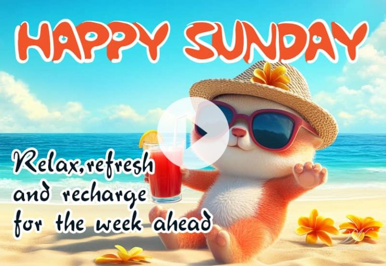 Happy Sunday Wishes with Cute Cats – Relax, Smile and Enjoy Your Day