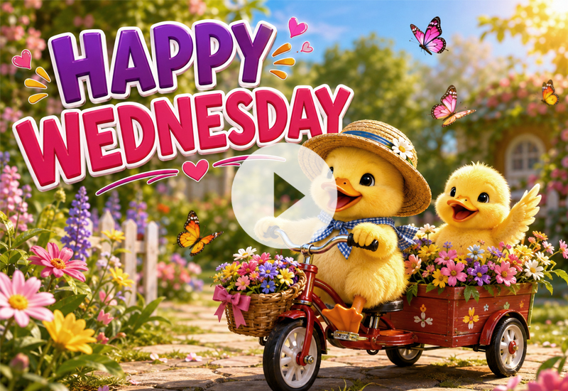 Happy Wednesday Cute Animal Wishes Video – Beautiful Wednesday Greetings