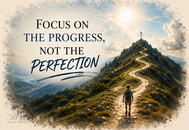 Focus on the Progress Not the Perfection Mountain Quote Focus on the Progress Not the Perfection Mountain Quote