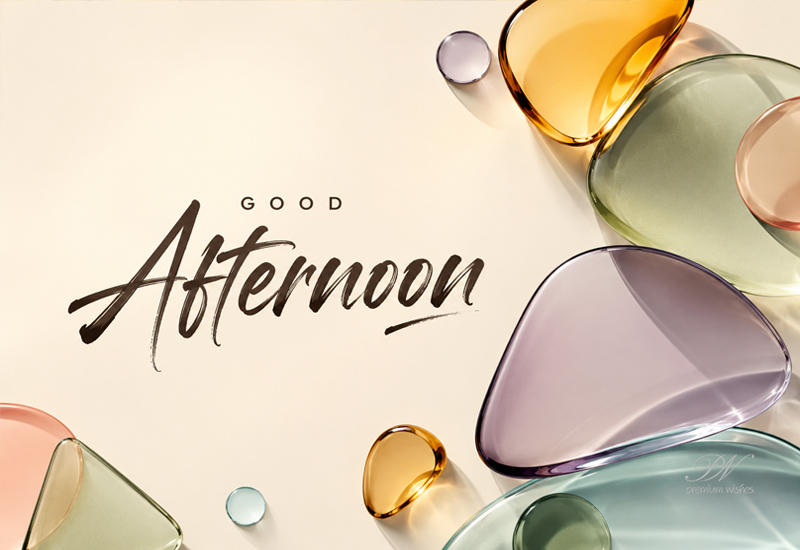 Good Afternoon – Elegant Abstract Glass Shapes Greeting Good Afternoon – Elegant Abstract Glass Shapes Greeting