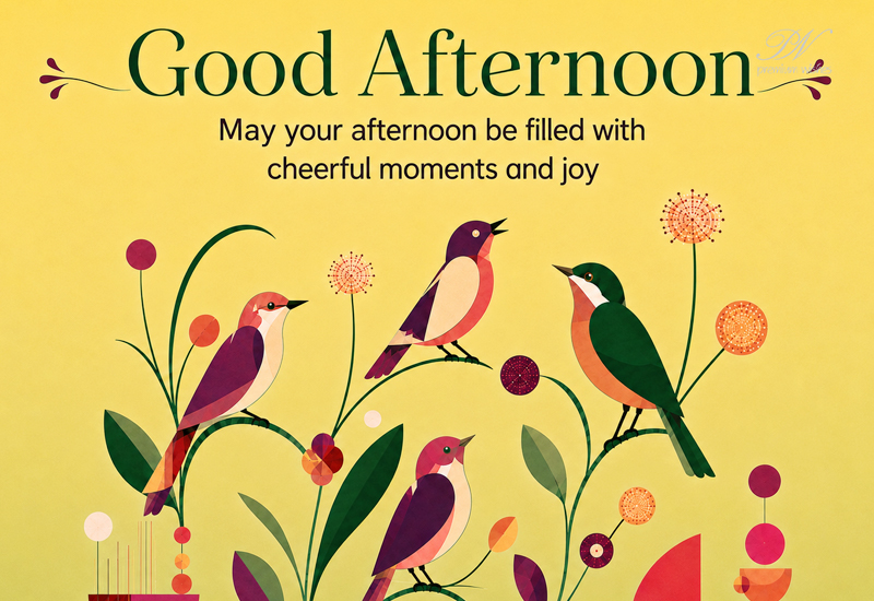 Good Afternoon – Cheerful Moments and Joy Bird Greeting