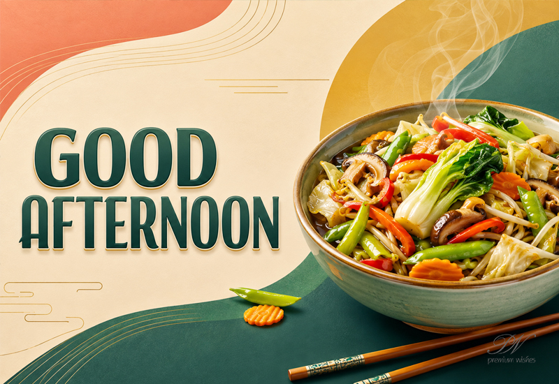Good Afternoon – Colorful Stir-Fry Bowl Greeting Good Afternoon – Colorful Stir-Fry Bowl Greeting