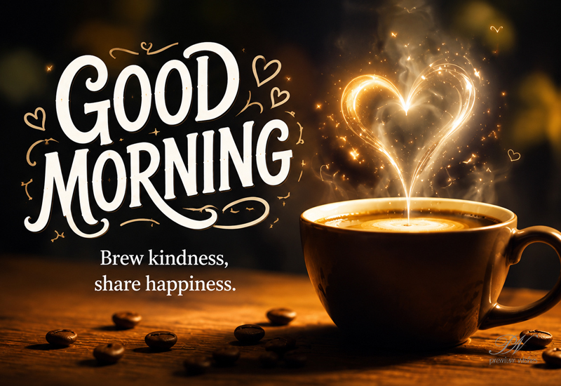 Good Morning – Brew Kindness, Share Happiness