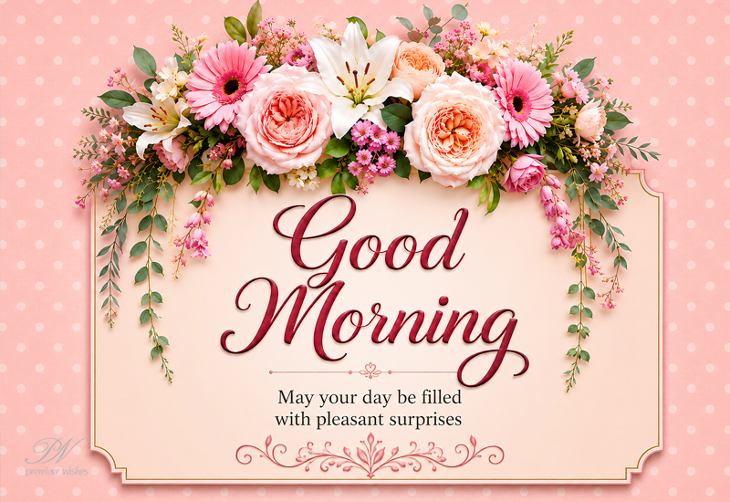 Good Morning – May Your Day Be Filled With Pleasant Surprises Good Morning – May Your Day Be Filled With Pleasant Surprises