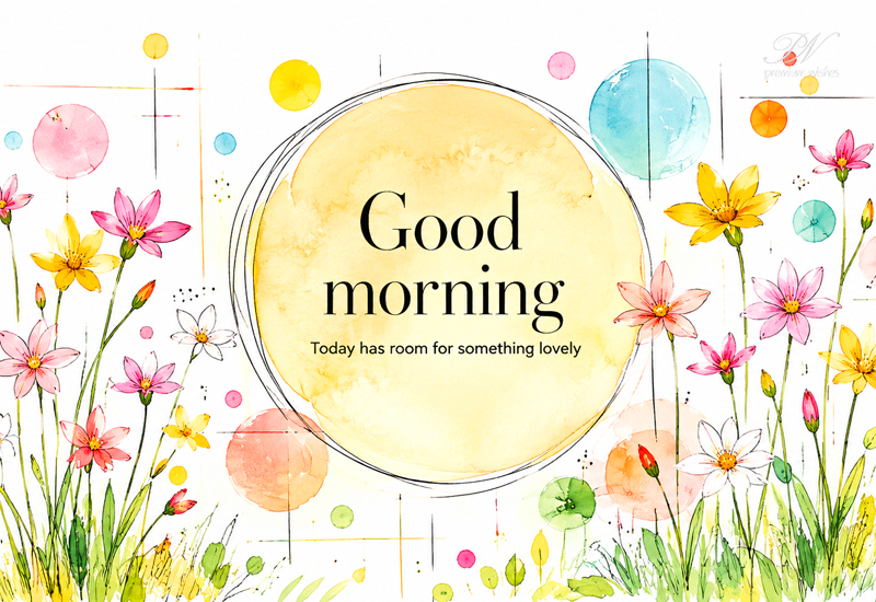 Good Morning – Today Has Room for Something Lovely Good Morning – Today Has Room for Something Lovely