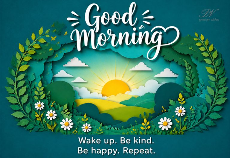 Good Morning Wake Up Be Kind Be Happy Repeat Greeting Good Morning Wake Up Be Kind Be Happy Repeat Greeting