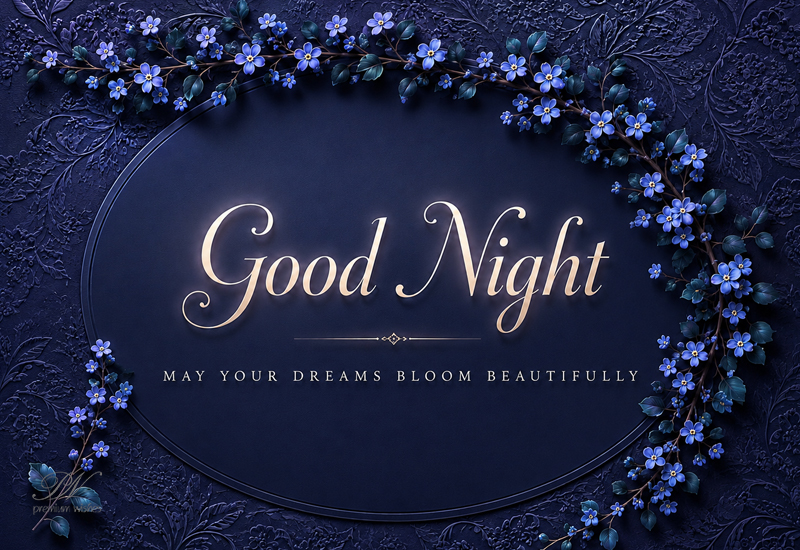 Good Night – May Your Dreams Bloom Beautifully Good Night – May Your Dreams Bloom Beautifully