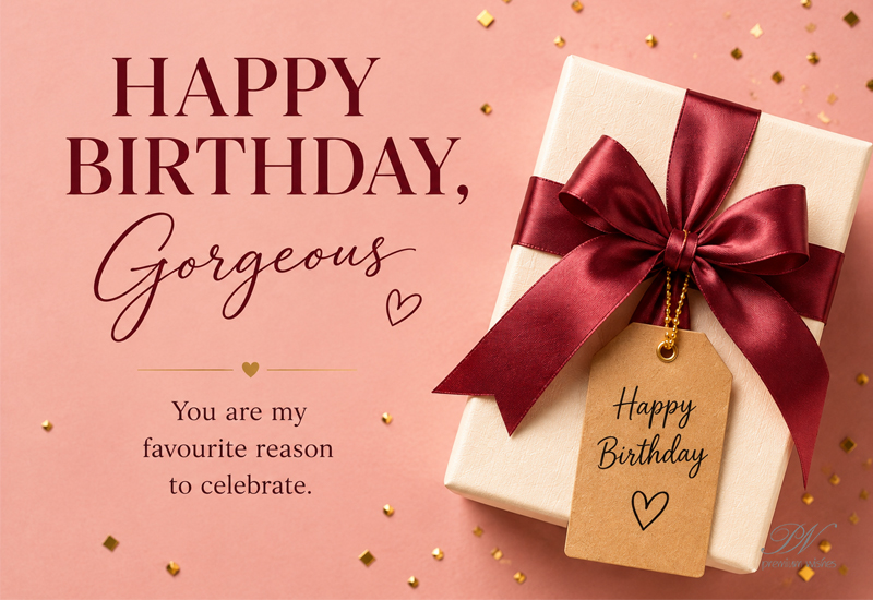 Happy Birthday Gorgeous Favorite Reason to Celebrate Greeting Happy Birthday Gorgeous Favorite Reason to Celebrate Greeting