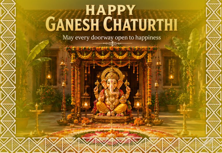 Happy Ganesh Chaturthi – May Every Doorway Open to Happiness Happy Ganesh Chaturthi – May Every Doorway Open to Happiness