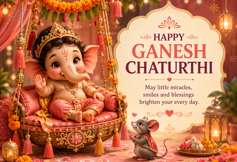 Happy Ganesh Chaturthi – May Little Miracles, Smiles and Blessings Brighten Your Day Happy Ganesh Chaturthi – May Little Miracles, Smiles and Blessings Brighten Your Day