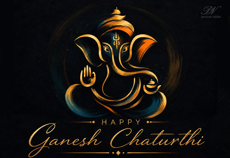 Happy Ganesh Chaturthi – Modern Brush Art Lord Ganesha Greeting Happy Ganesh Chaturthi – Modern Brush Art Lord Ganesha Greeting