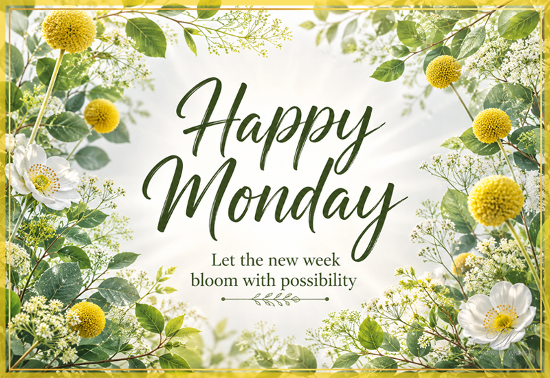 Happy Monday – Let the New Week Bloom With Possibility Happy Monday – Let the New Week Bloom With Possibility