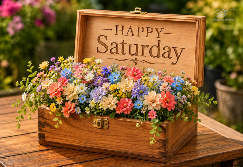 Happy Saturday – Beautiful Flower Box Greeting Happy Saturday – Beautiful Flower Box Greeting
