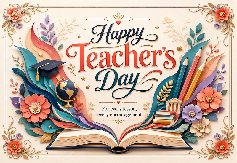 Happy Teacher’s Day – For Every Lesson, Every Encouragement Happy Teacher’s Day – For Every Lesson, Every Encouragement