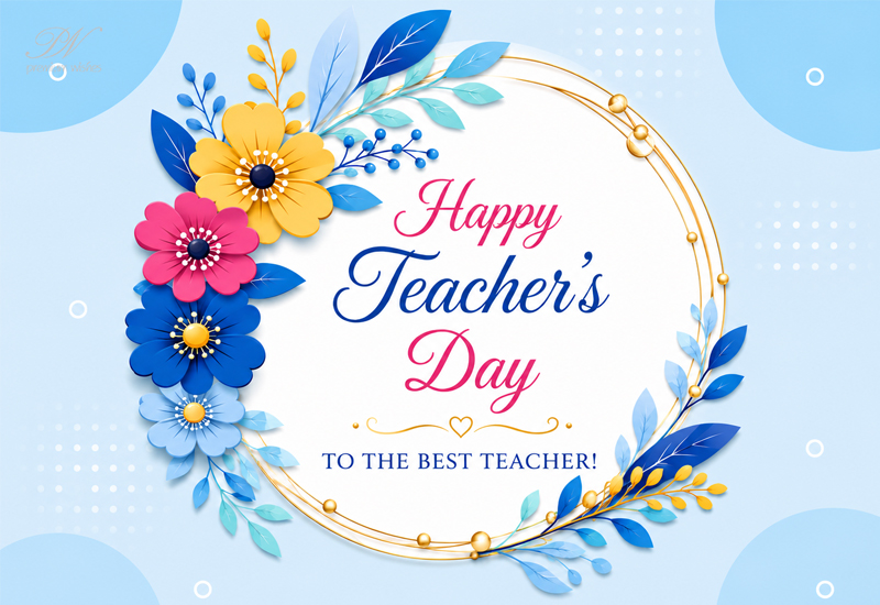 Happy Teacher’s Day – To the Best Teacher Floral Greeting