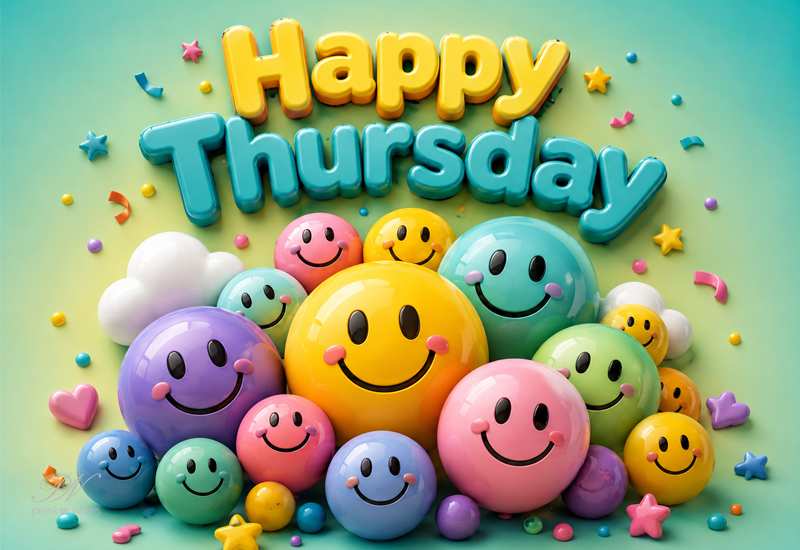 Happy Thursday – Colorful Smiley Greeting to Brighten the Day Happy Thursday – Colorful Smiley Greeting to Brighten the Day