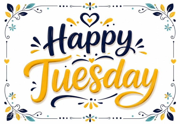 Happy Tuesday – Elegant Navy and Gold Greeting Happy Tuesday – Elegant Navy and Gold Greeting