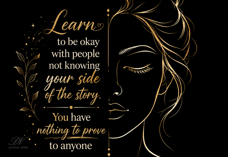 Learn to Be Okay With People Not Knowing Your Side of the Story Learn to Be Okay With People Not Knowing Your Side of the Story