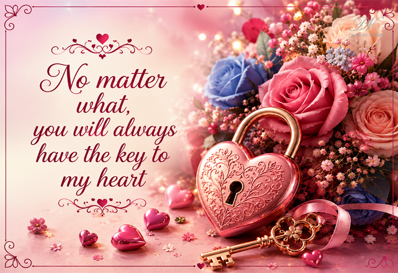 No Matter What You Will Always Have the Key to My Heart No Matter What You Will Always Have the Key to My Heart