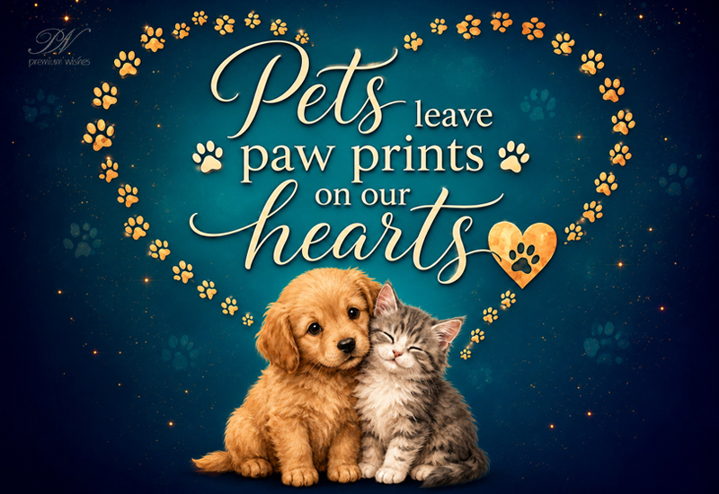 Pets Leave Paw Prints on Our Hearts – Pet Love Quote