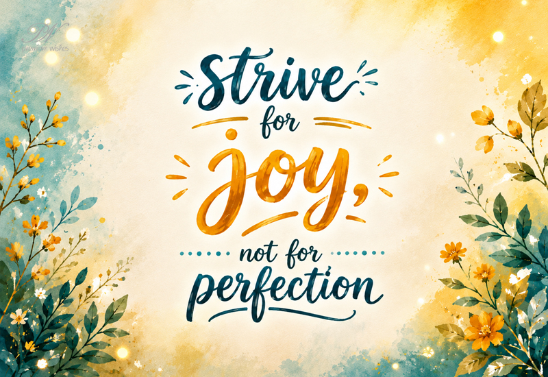 Strive for Joy, Not for Perfection – Inspirational Quote