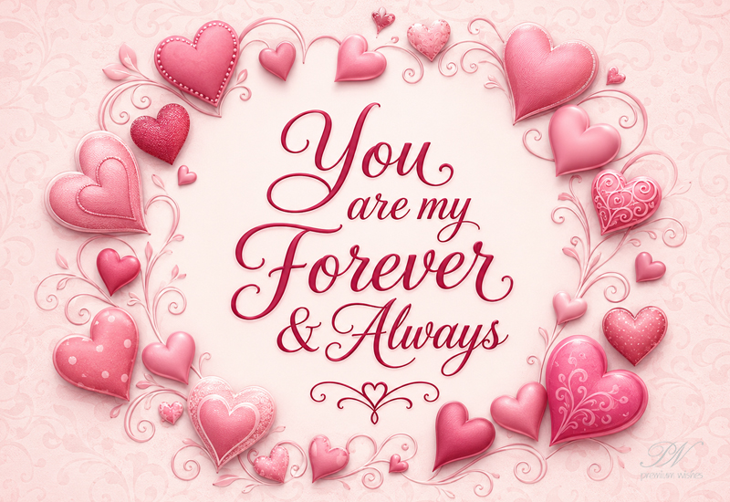 You Are My Forever & Always – Romantic Love Quote You Are My Forever & Always – Romantic Love Quote