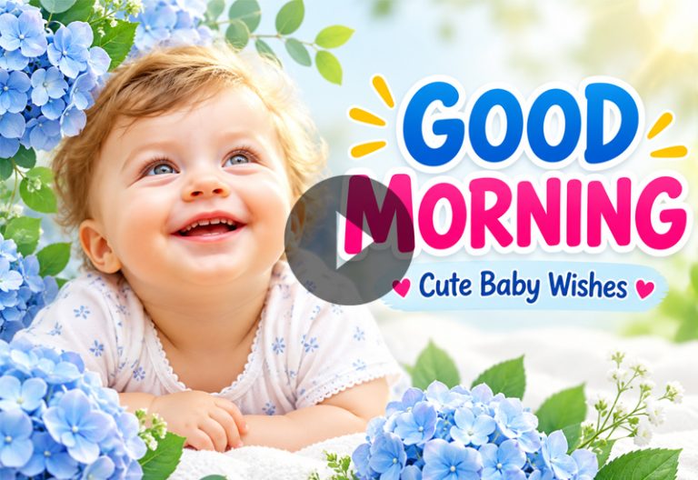 Cute Good Morning Wishes with Adorable Baby Greetings Cute Good Morning Wishes with Adorable Baby Greetings