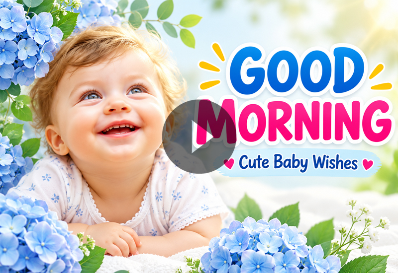 Cute Good Morning Wishes with Adorable Baby Greetings Cute Good Morning Wishes with Adorable Baby Greetings