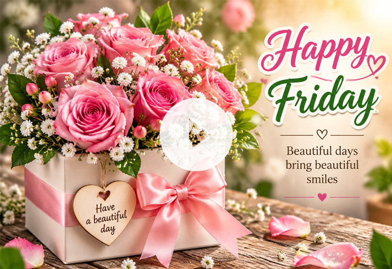 Happy Friday Wishes & Beautiful Floral Greetings for a Wonderful Day Happy Friday Wishes & Beautiful Floral Greetings for a Wonderful Day