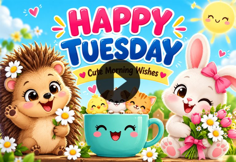 Cute Happy Tuesday Wishes to Brighten Your Morning Cute Happy Tuesday Wishes to Brighten Your Morning