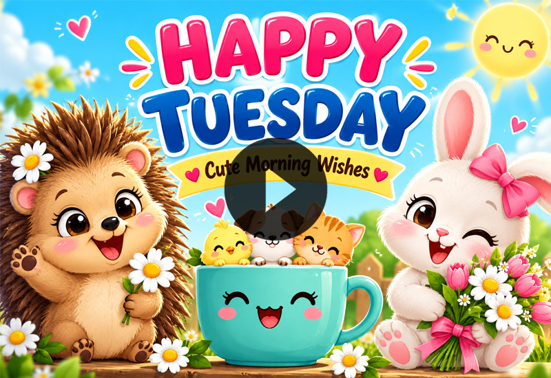 Cute Happy Tuesday Wishes to Brighten Your Morning Cute Happy Tuesday Wishes to Brighten Your Morning